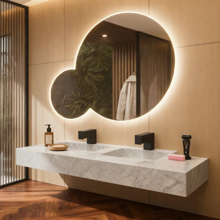 ARGIA Metal Framed Irregular Custom LED Mirror | New Arrival