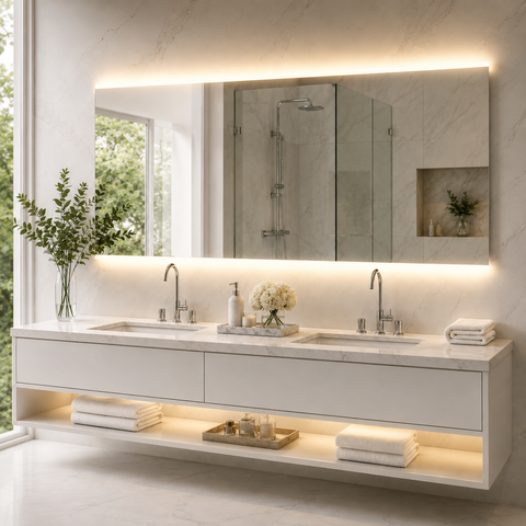 ARGONI Rectangular Frameless Custom LED Mirror