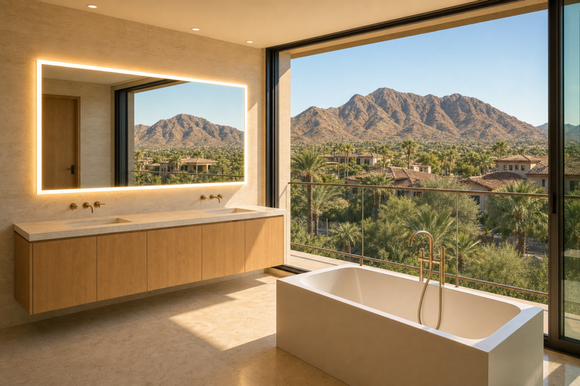 Raynova custom LED mirror for Paradise Valley, AZ