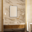 MINER Aluminum Framed LED Mirror with Edge LED Light | Ship today mirror