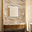 MINER Aluminum Framed LED Mirror with Edge LED Light | Ship today mirror