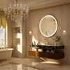 LITEY Aluminum Framed Round LED Mirror with Edge LED Light | Ship today mirror