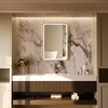 FLASHY Aluminum Framed Rounded LED Mirror with Front Light | Ship today mirror