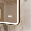 FLASHY Aluminum Framed Rounded LED Mirror with Front Light | Ship today mirror
