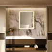FLASHY Aluminum Framed Rounded LED Mirror with Front Light | Ship today mirror