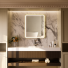 FLASHY Aluminum Framed Rounded LED Mirror with Front Light | Ship today mirror