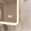 FLASHY Aluminum Framed Rounded LED Mirror with Front Light | Ship today mirror