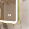 FLASHY Aluminum Framed Rounded LED Mirror with Front Light | Ship today mirror