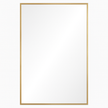 Brushed Brass Framed Rectangular Mirror