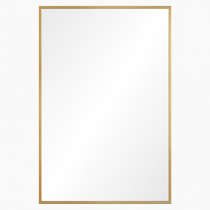 Brushed Brass Framed Rectangular Mirror
