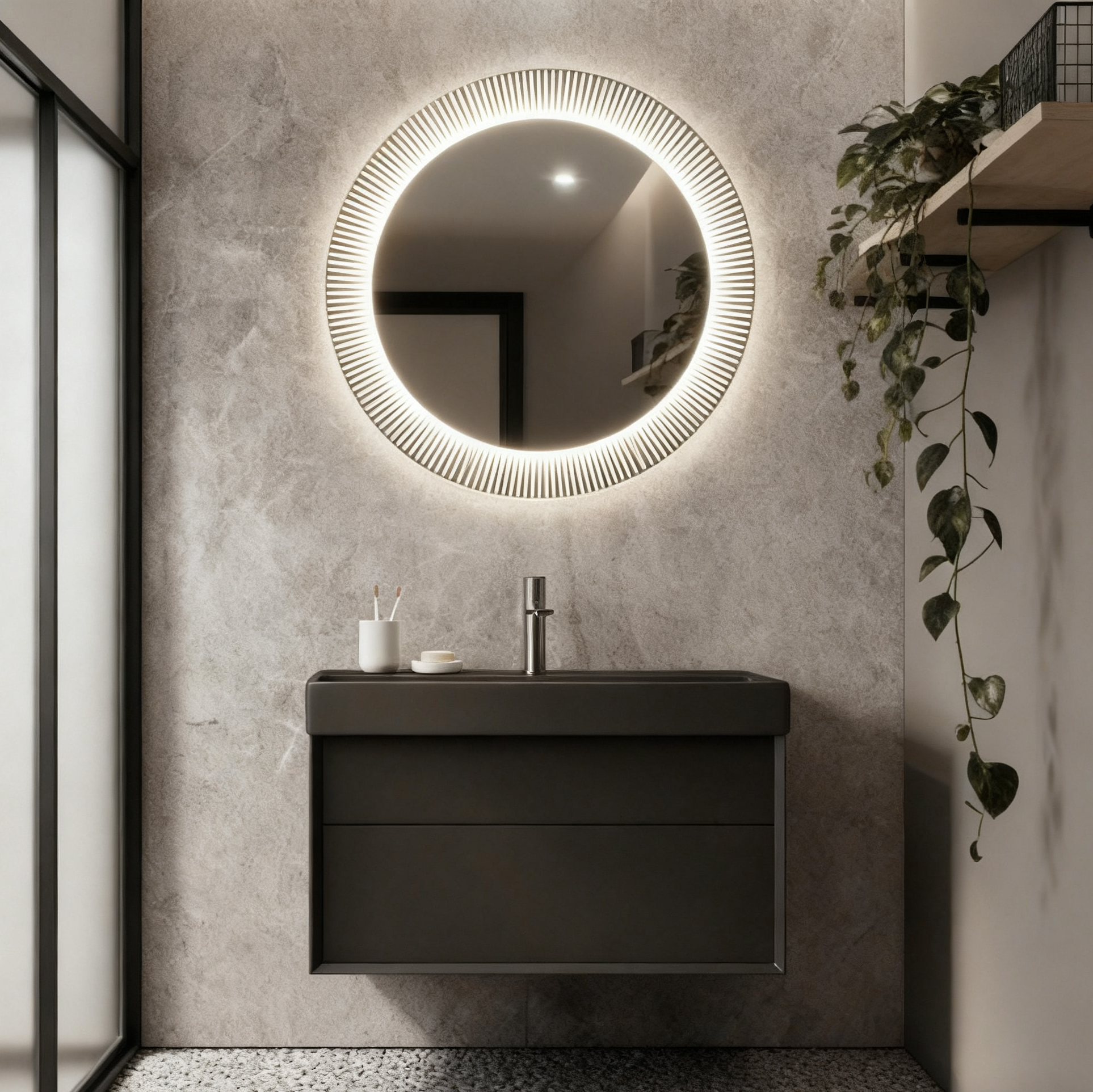 FOTON Frameless Round Custom LED Mirror | New Arrival