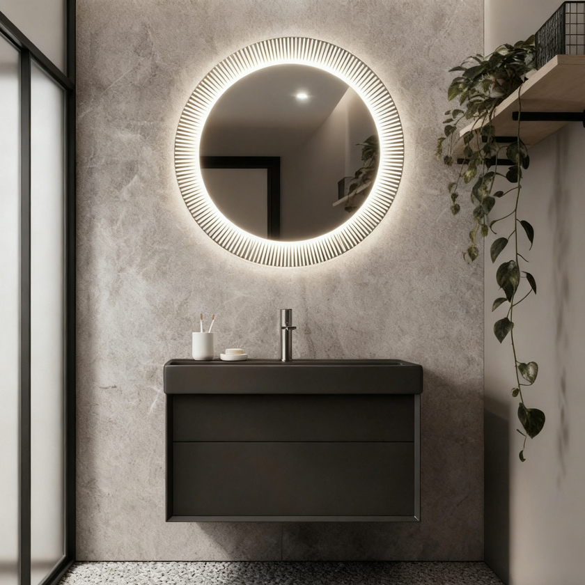 FOTON Frameless Round Custom LED Mirror | New Arrival