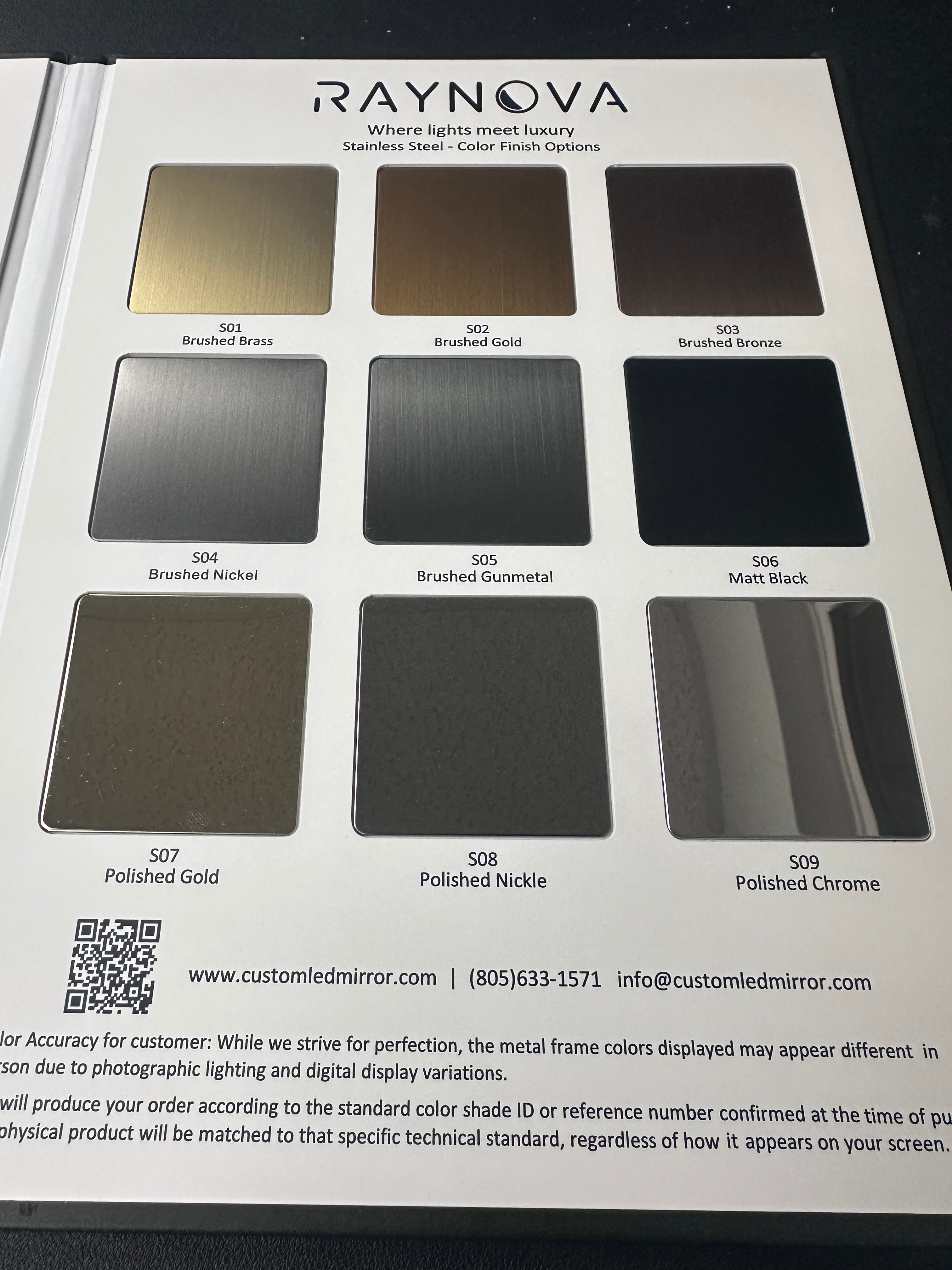 Raynova Frame Finish Book