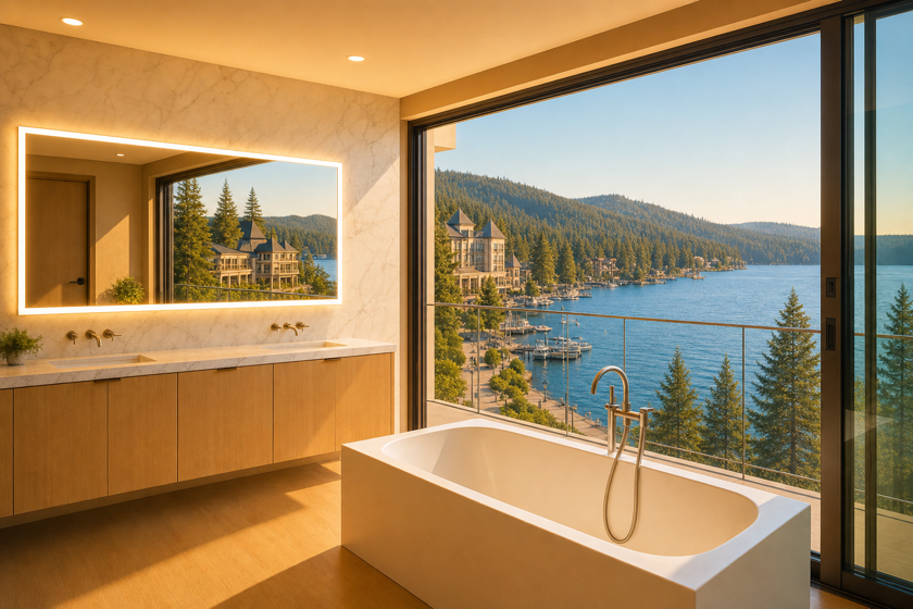 Raynova custom LED mirror for Coeur d’Alene, ID
