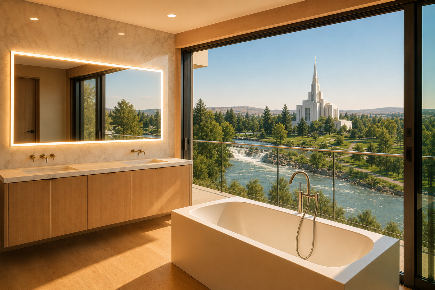 Raynova custom LED mirror for Idaho Falls, ID