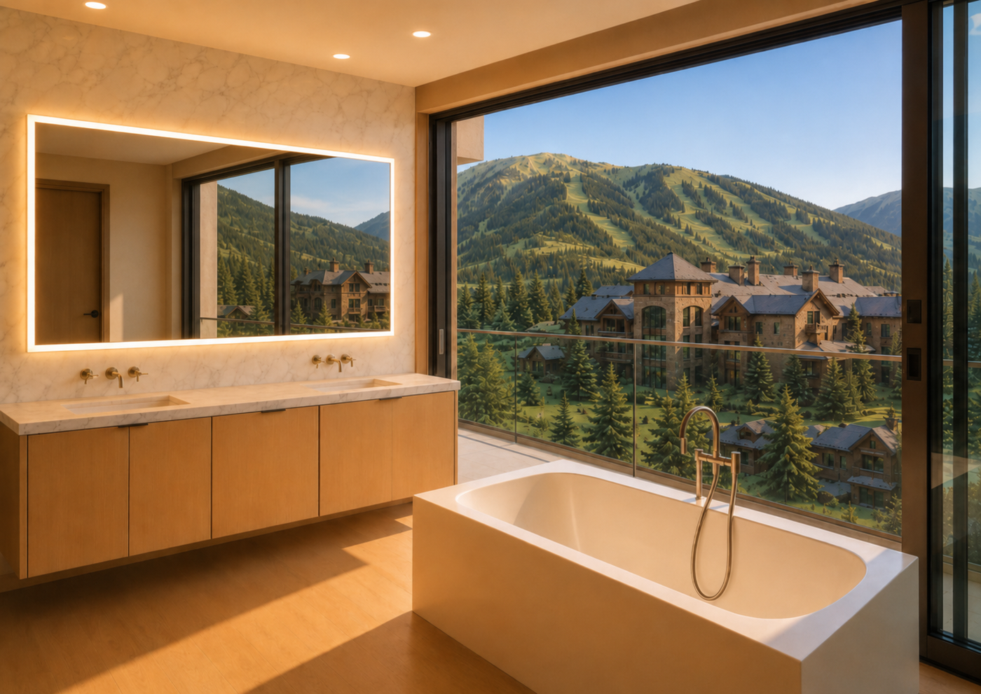 Raynova custom LED mirror for Sun Valley, ID