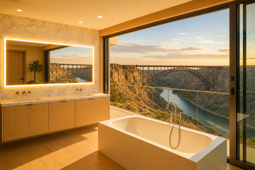 Raynova custom LED mirror for Twin Falls, ID