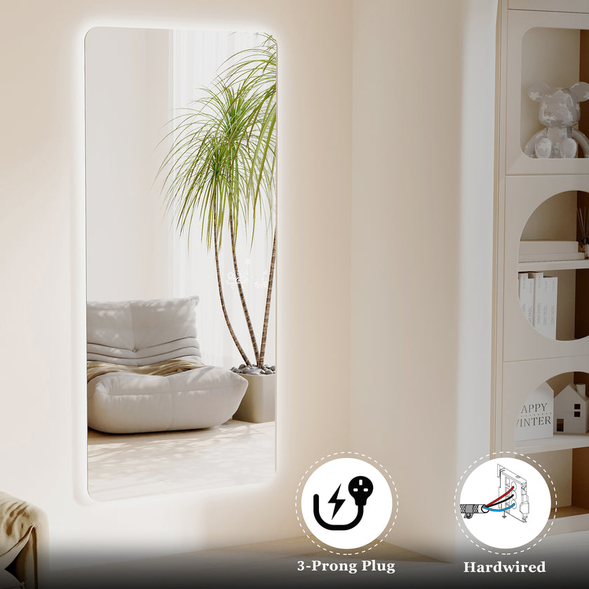 EOS Full Length Rounded Frameless Custom LED Mirror