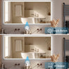 CRYSTAL Rectangular Frameless Custom LED Mirror with Backlight