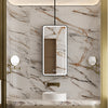 FAELIA Hanging Rod Rounded Metal Black Framed Custom LED Mirror