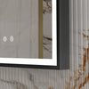 ELVIA Hanging Rod Arched Metal Black Framed Custom LED Mirror