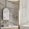 ELVIA Hanging Rod Arched Metal Black Framed Custom LED Mirror
