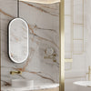 NOVAIS Hanging Rod Capsule Metal Black Framed Custom LED Mirror