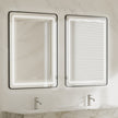 OPHALA Rounded Metal Black Framed Custom LED Mirror
