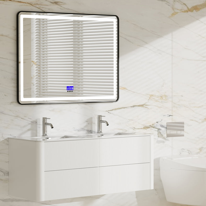 Custom Compact Led Mirrors Rounded Framed Mirror – Custom LED Mirror