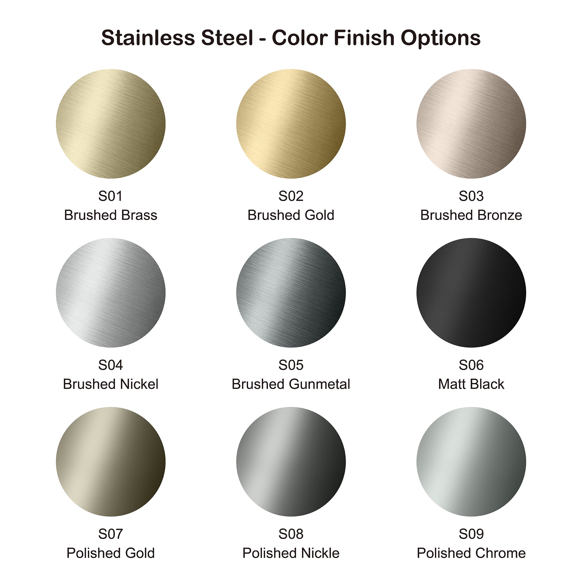 Frame Finish - Stainless Steel
