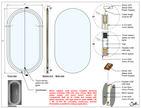 Capsule Frameless Double side LED Mirror