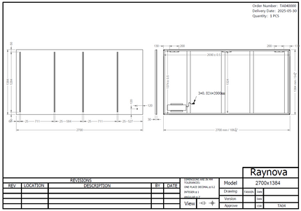 Frameless Rectangular 4 LED Stripe Mirror (Special Item 2)