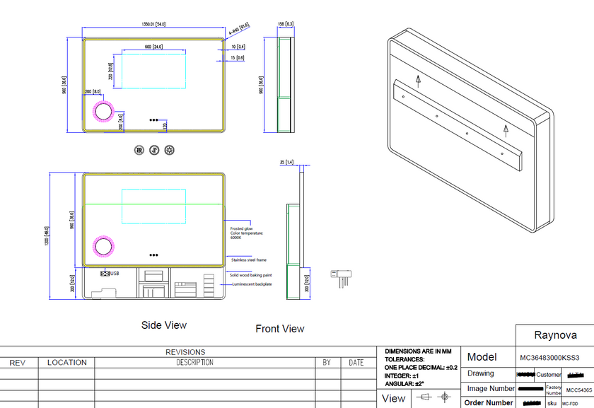 ALTA Rounded Frameless Custom Sliding LED Medicine Cabinet