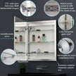 RADIY Rectangular Frameless Medicine Cabinet with Edge LED Light