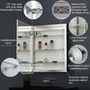 RADIY Rectangular Frameless Medicine Cabinet with Edge LED Light