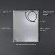 RADIY Rectangular Frameless Medicine Cabinet with Edge LED Light
