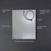 RADIY Rectangular Frameless Medicine Cabinet with Edge LED Light