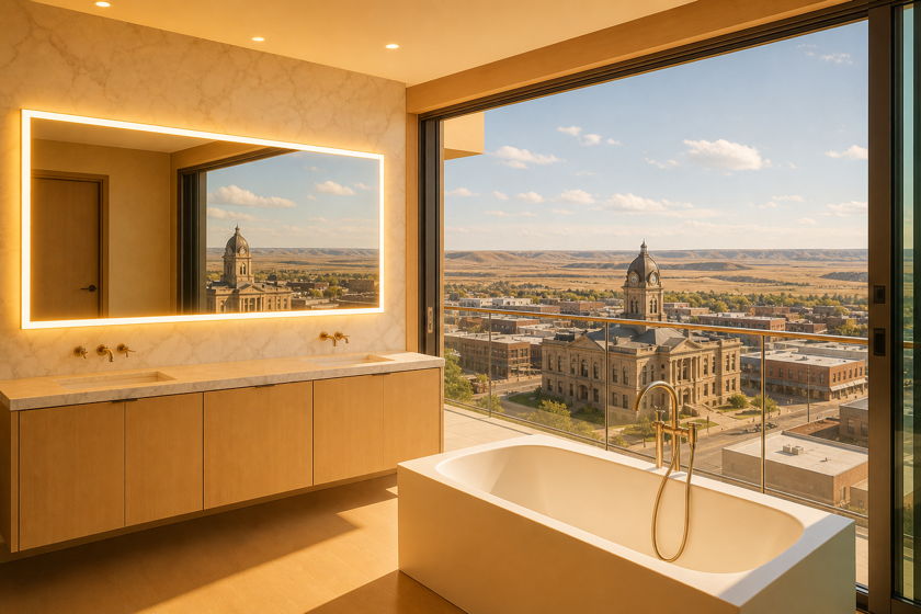 Raynova custom LED mirror for Gillette, WY