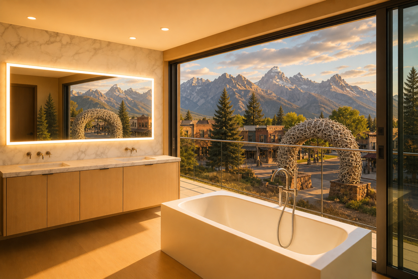 Raynova custom LED mirror for Jackson, WY