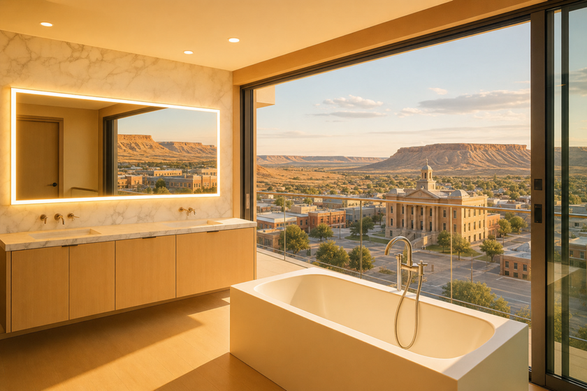 Raynova custom LED mirror for Rock Springs, WY