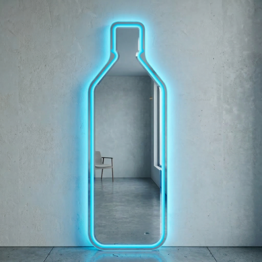 Bottle Style Frameless LED Mirror