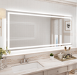 Rectangular Frameless Custom LED Mirror with Front & Back Lighting – Builder’s Choice