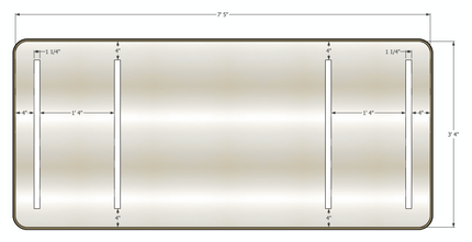 Rounded Framed Custom LED Mirror w/ 4 LED Stripe Mirror (Special Item)