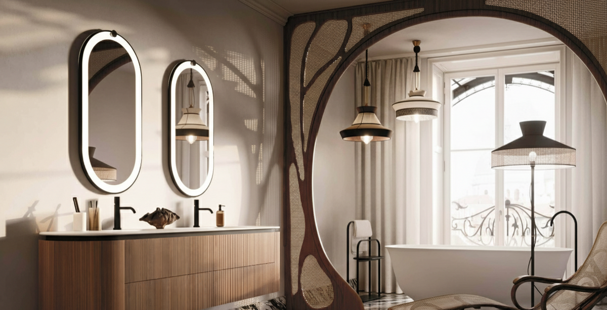 Builder LED mirror installation support