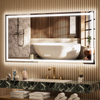 RAY Rectangular Frameless LED Mirror with Front light and Backlit | Ship today mirror