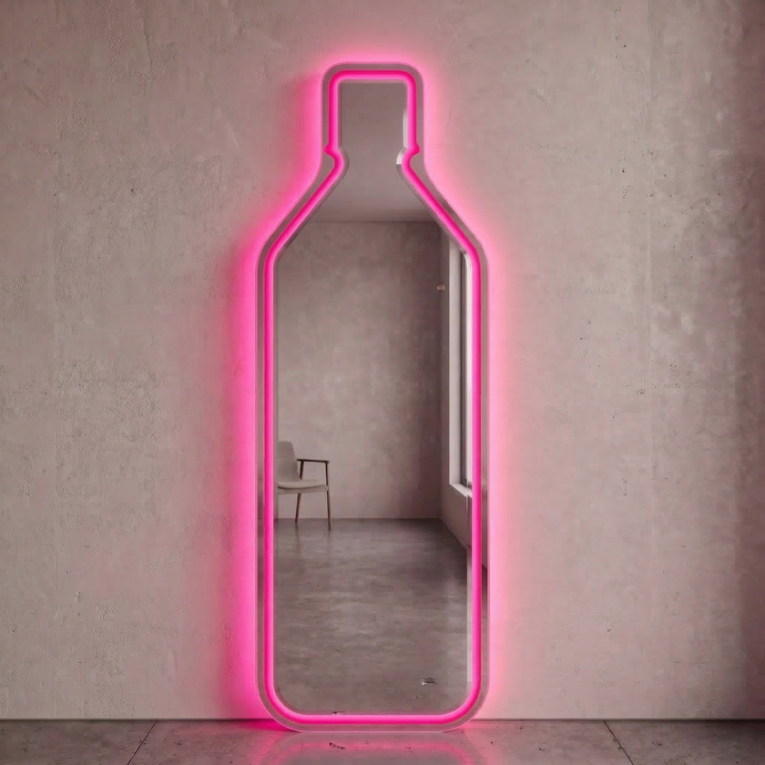 Bottle Style Frameless LED Mirror