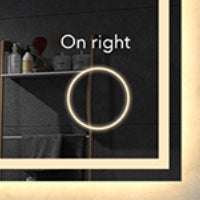 Mirror with LED Lighting - Right
