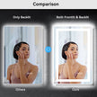 RAY Rectangular Frameless LED Mirror with Front light and Backlit | Ship today mirror