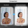 RAY Rectangular Frameless LED Mirror with Front light and Backlit | Ship today mirror