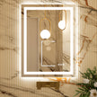 RAY Rectangular Frameless LED Mirror with Front light and Backlit | Ship today mirror